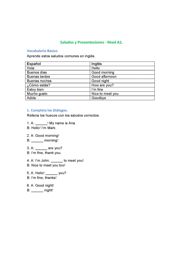 vocabulario inglés